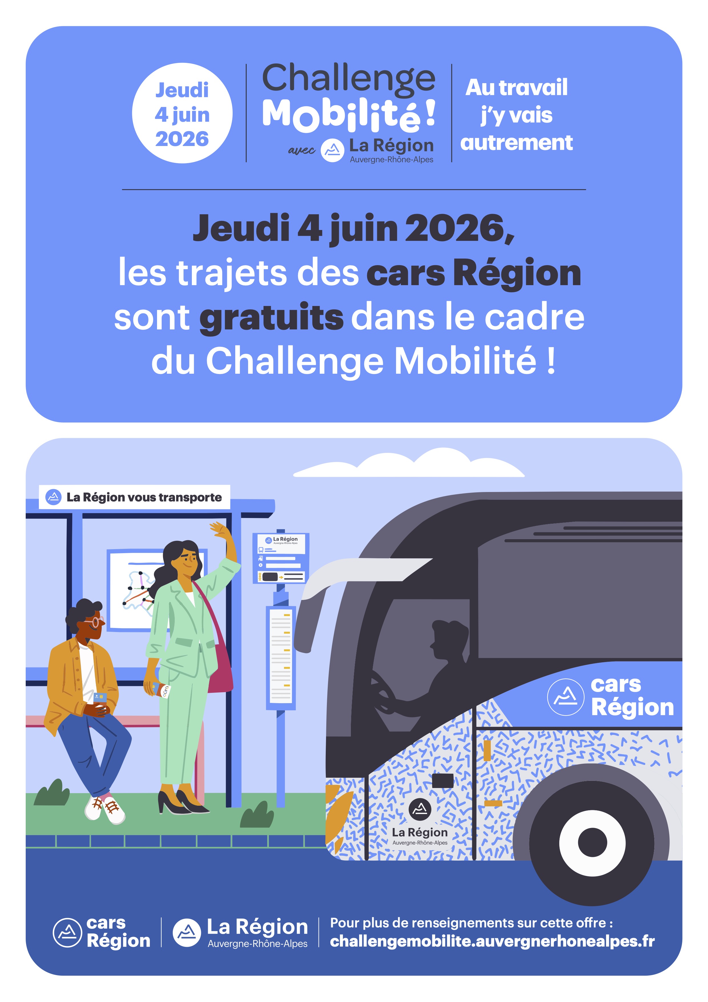 Challenge Mobilité : Les cars Région gratuits le jeudi 4 juin